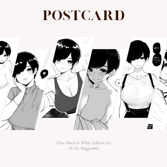 Olive Black and White Postcard Set